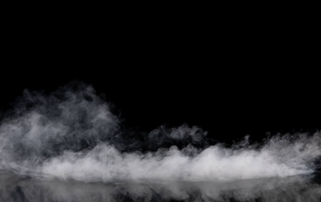 Abstract Industrial Smoke on black Background